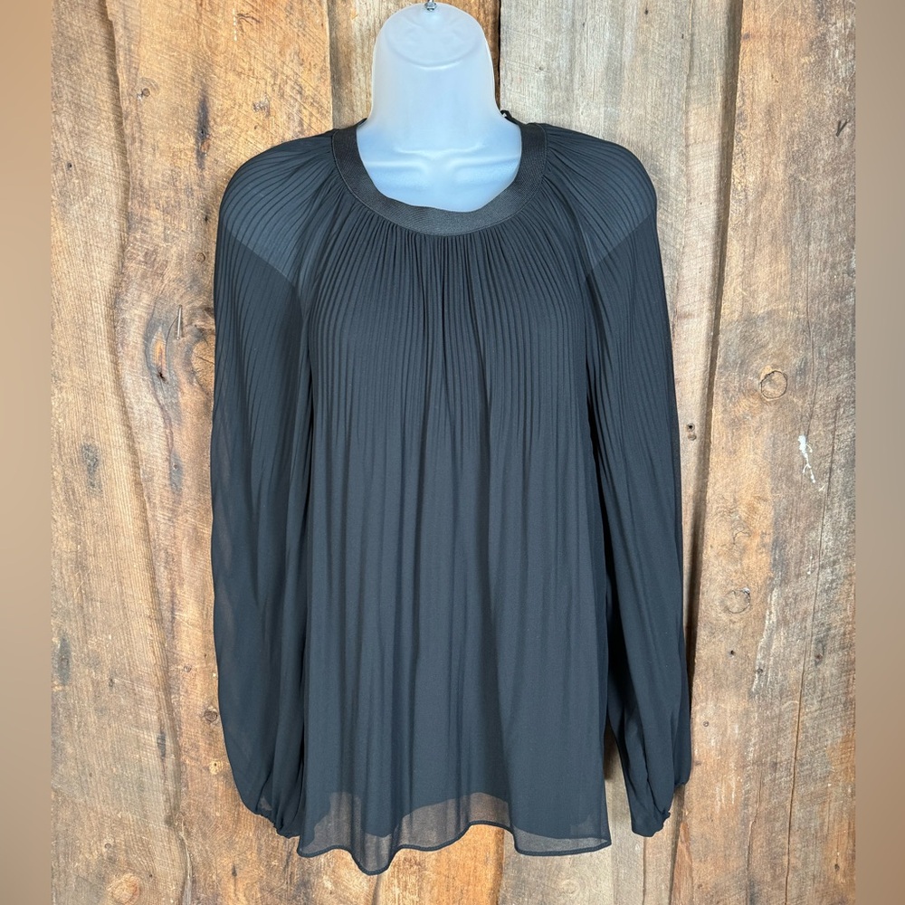 Zara Black Sheer Lined Blouse - size XSmall